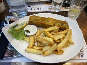 Vegan Fish and Chips  at Hobson's Fish & Chips in London
