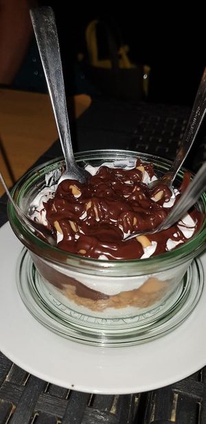 Vegan dessert at Pizzeria Le Mura in Lucca