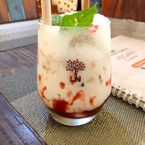 Strawberry Latte  at LN Fortunate Coffee in Mengwi