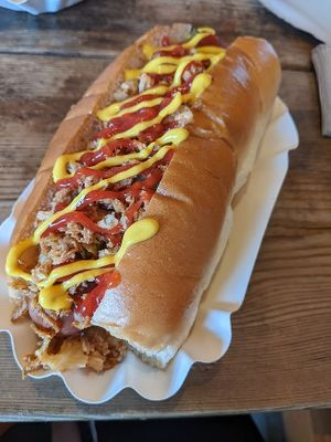 Vegan hot dog at Oh my Dog! in North West London