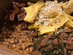 To go platter 2 at Souley Vegan in Los Angeles