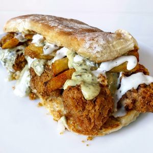 Ain’t Gator Po’Boy - With Swamp Sauce & Ranch at Souley Vegan in Los Angeles