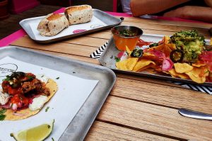 Burrito and Tacos at Club Mexicana - Soho in London