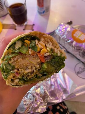 Fried Chick'n Burrito at Club Mexicana - Soho in London