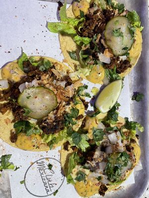 Cheezeburger tacos  at Club Mexicana - Soho in London