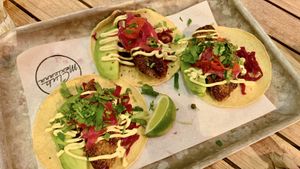 fried chickn taco  at Club Mexicana - Soho in London