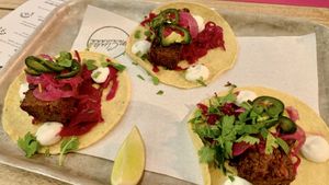 bbq short rib taco - my favourite  at Club Mexicana - Soho in London