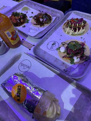 Tacos and burrito  at Club Mexicana - Soho in London