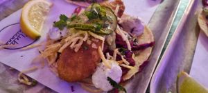 Fish taco at Club Mexicana - Soho in London