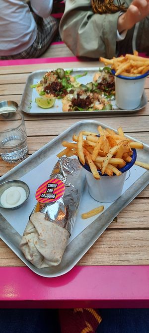 Bourito/frite et Tacos/frite at Club Mexicana - Soho in London