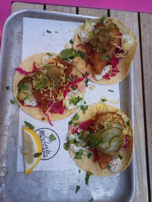 To-fish n chip at Club Mexicana - Soho in London