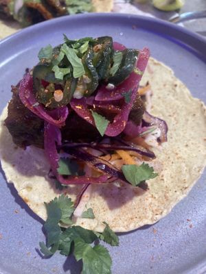 BBQ jackfruit taco  at Club Mexicana - Soho in London