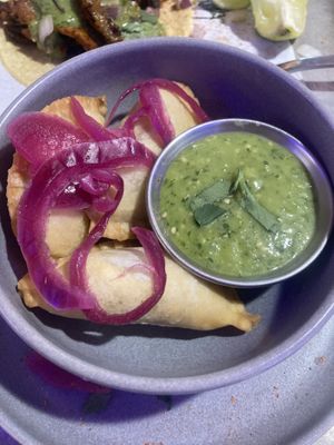 Chorizo and cheese empanadas   at Club Mexicana - Soho in London