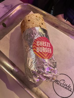 Burger burrito   at Club Mexicana - Soho in London