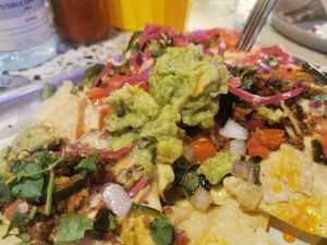 Fully loaded nachos were great. at Club Mexicana - Soho in London