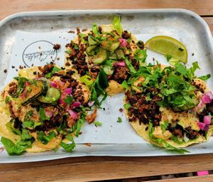 Cheezeburger tacos 🌮🌮🌮 at Club Mexicana - Soho in London