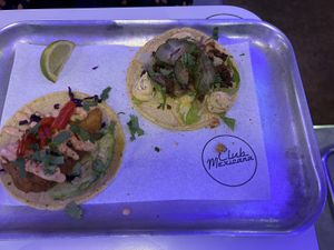 Fish Taco & Cheeseburger Taco  at Club Mexicana - Soho in London