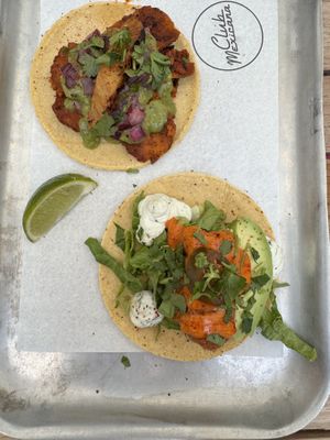 Al pastor and fried chicken   at Club Mexicana - Soho in London