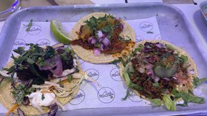 3 different tacos  at Club Mexicana - Soho in London
