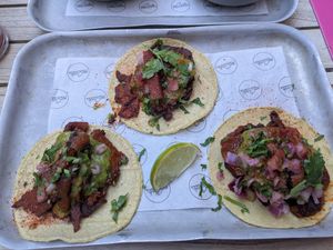 Al pastor tacos at Club Mexicana - Soho in London