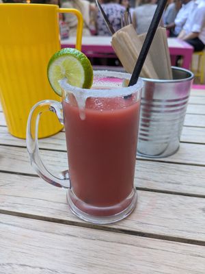 Strawberry daikiri at Club Mexicana - Soho in London