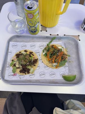 buffalo mushroom (10/10) and cheeseburger taco (8/10)  at Club Mexicana - Soho in London