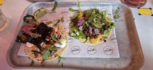 Short rib and cheeseburger taco at Club Mexicana - Soho in London