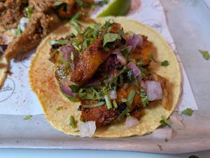 Al pastor taco at Club Mexicana - Soho in London
