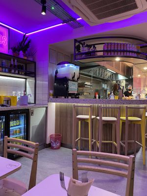 Bar and kitchen at Club Mexicana - Soho in London