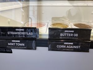 Ice cream flavors rotate Feb 2022  at Creamo in Los Angeles