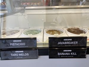 Ice cream flavors rotate Feb 2022  at Creamo in Los Angeles