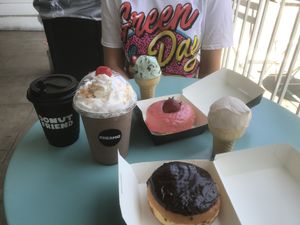 Donuts, ice cream, milkshake    at Creamo in Los Angeles