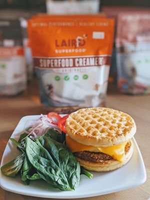 Vegan Breakfast Sandwich at Ultralife Cafe in Newport