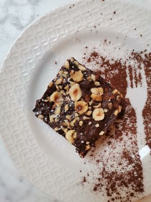 Brownie vegano  at Verde Amore in Barcelona