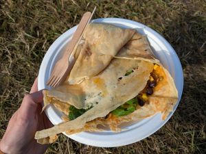 Halloumi crepe at Sophie's Delight - Pop Up in East London