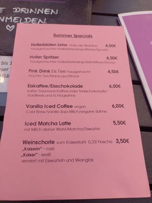 Getränkekarte at die träumerei  in Michelstadt