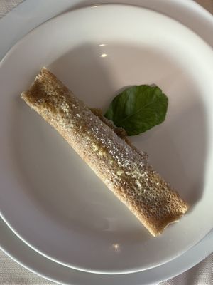 Testarolo con crema di pomodoro    at Focacceria da Francesco in Sarzana