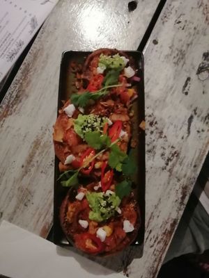 Sweet potato bruschetta at Ebb and Flow Darwin in Larrakeyah