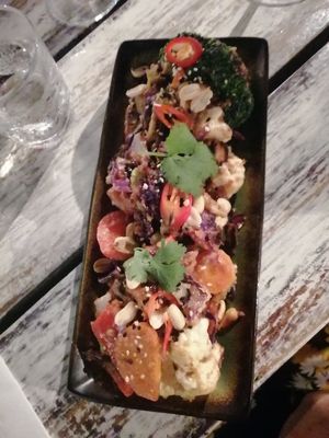 Satay vegetables at Ebb and Flow Darwin in Larrakeyah