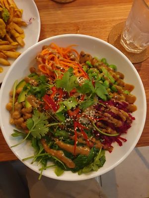 Chickpea miso bowl at Ebb and Flow Darwin in Larrakeyah