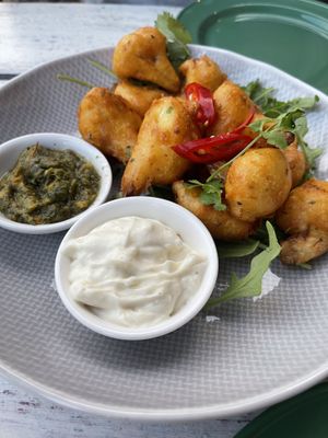 pakora cauliflower balls  at Ebb and Flow Darwin in Larrakeyah