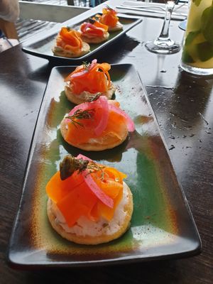 Xmas eve: Salmon Bellini at Ebb and Flow Darwin in Larrakeyah