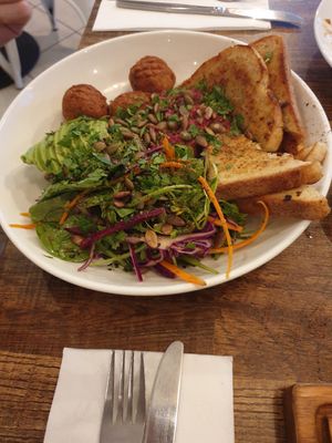Gf falafel bowl at Ebb and Flow Darwin in Larrakeyah