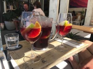A refreshing jug of Sangria.   at Ebb and Flow Darwin in Larrakeyah
