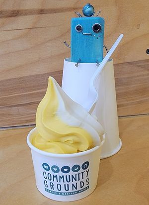 Oat soft serve at Community Grounds in Columbus