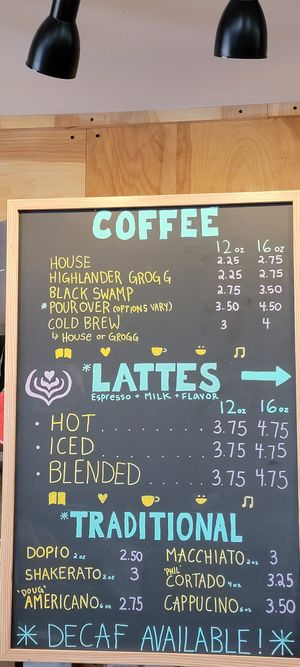 Menu 1 at Community Grounds in Columbus