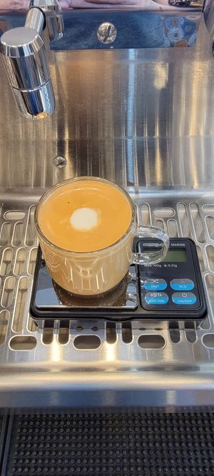 Oat cortado at Community Grounds in Columbus