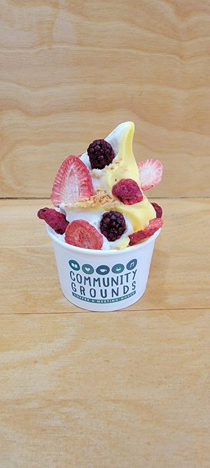 Oat soft serve at Community Grounds in Columbus