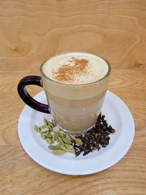 Cardamom clove latte at Community Grounds in Columbus