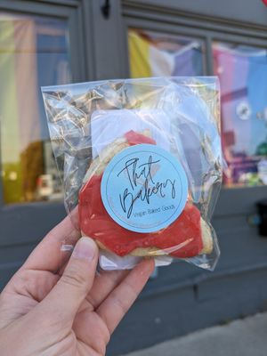 Strawberry lemonade scone at Community Grounds in Columbus